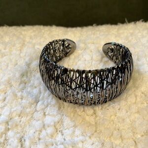 Sterling Silver woven domed Cuff